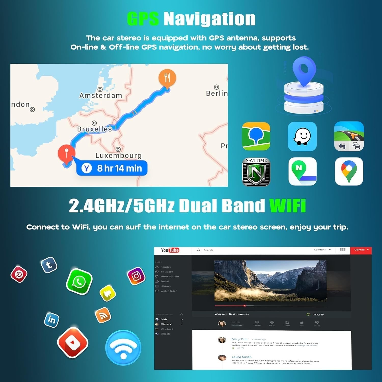 12.3″ Android car radio player for Infiniti Q70L M25 M35 2013-2017 64GB