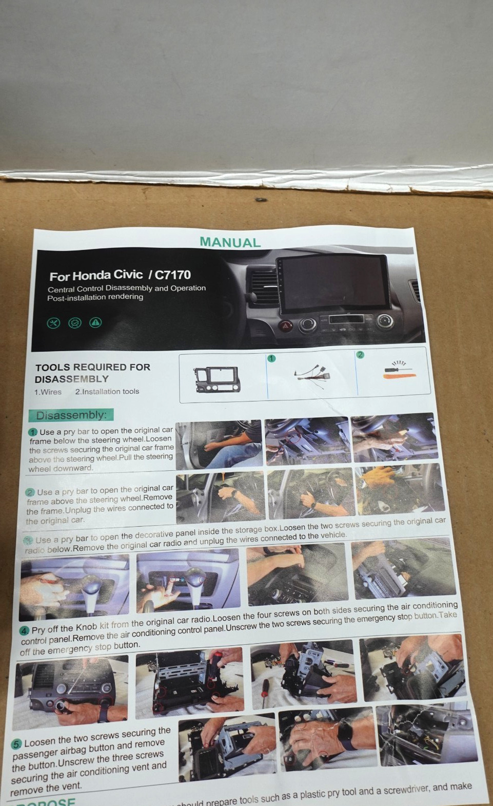 Podofo 8 CORE 6G+128G Car Stereo Radio for Honda Civic