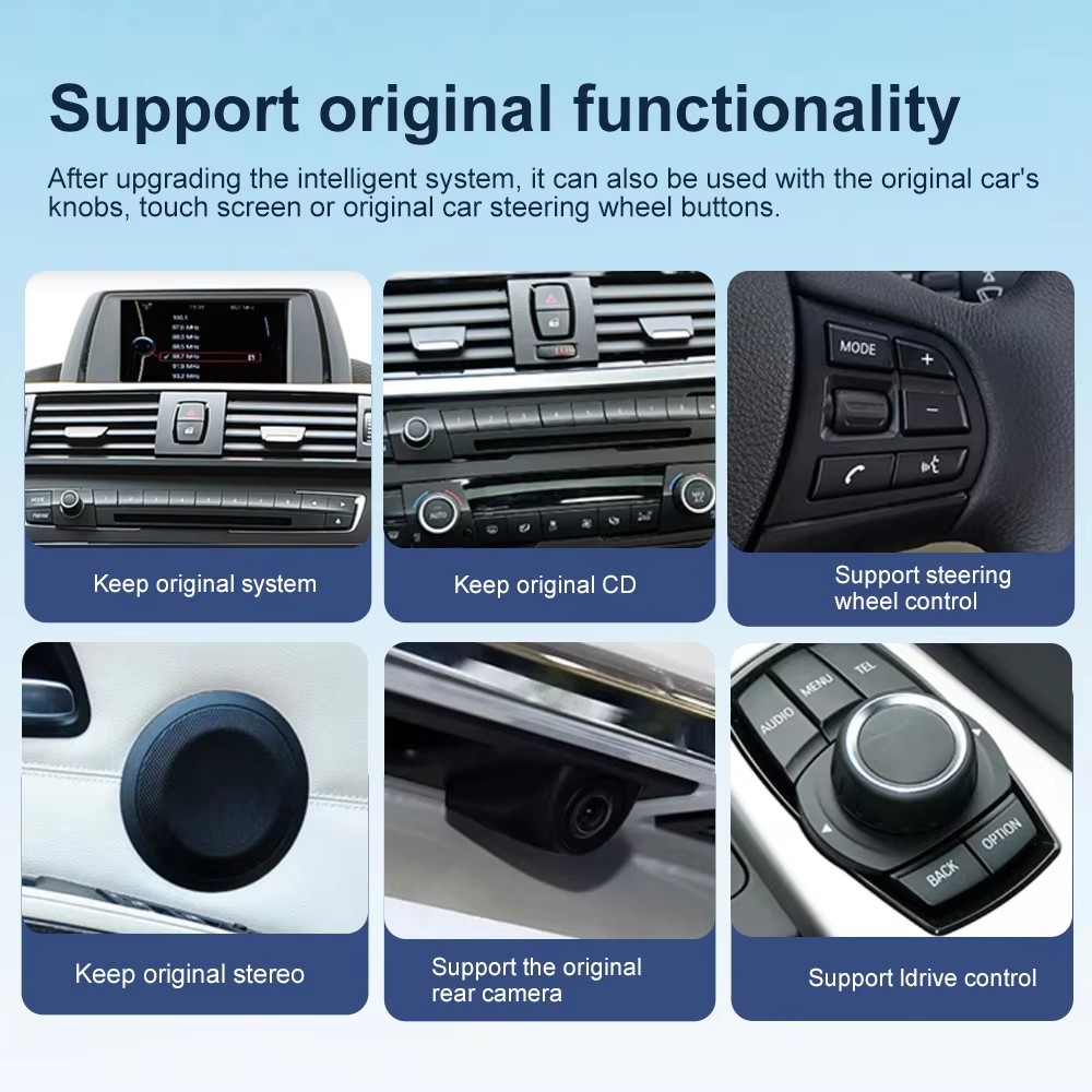14.9” Android14 Display CarPlay BMW 5 Series F10 F11 CIC 2010 – 2012 G30 4G GPS