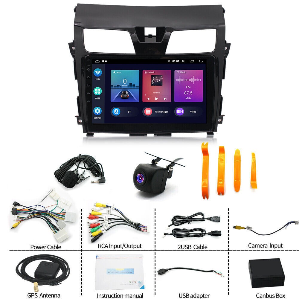 64GB For 2013-2015 Nissan Altima Apple Carplay Android 15 Car Stereo Radio GPS