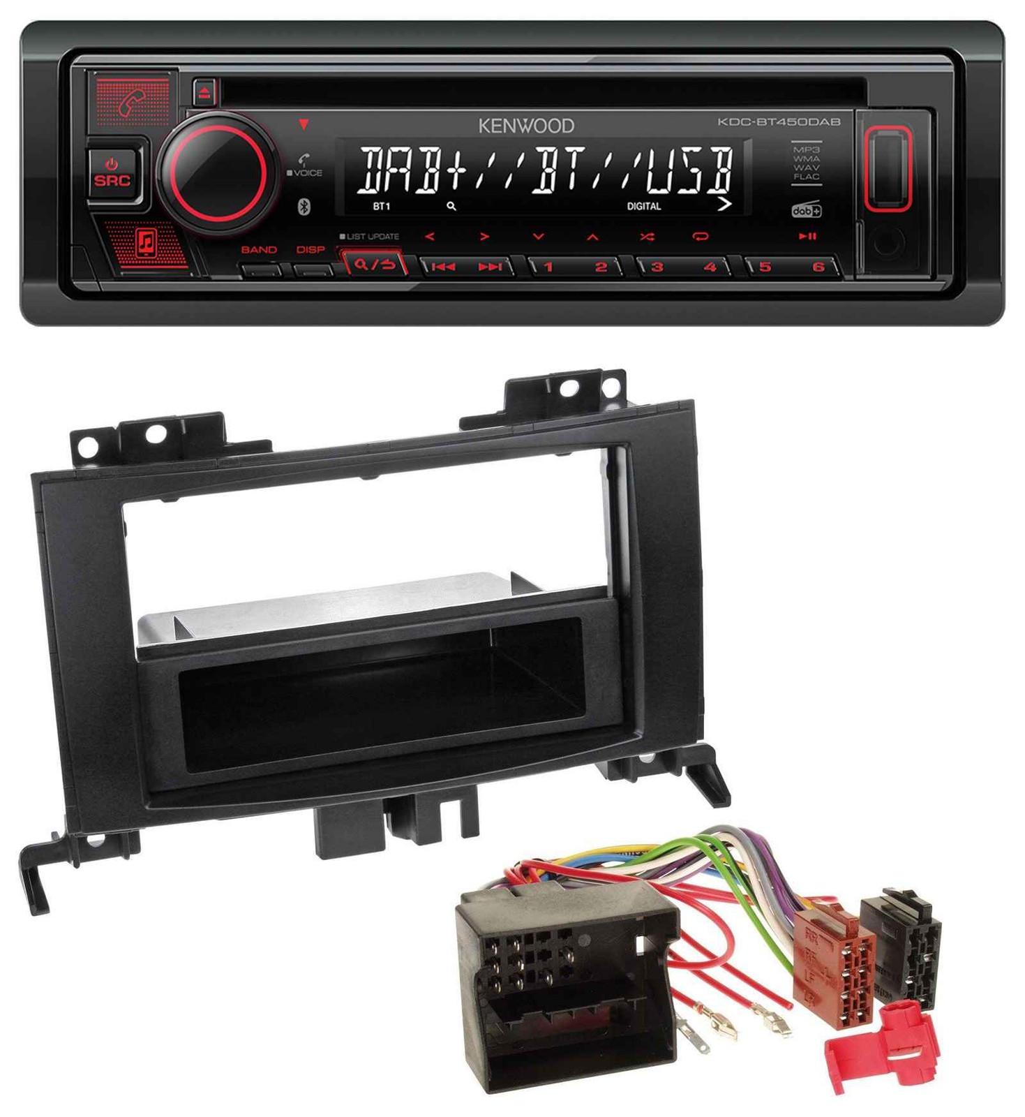 Kenwood MP3 CD USB Bluetooth DAB Car Stereo for Mercedes Sprinter from 06 Rubbertou