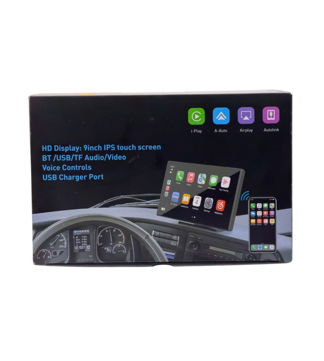 Aphqua HD Display: 9inch IPS touch screen/Bluethoot/USB/TF Audio/Video/original packaging