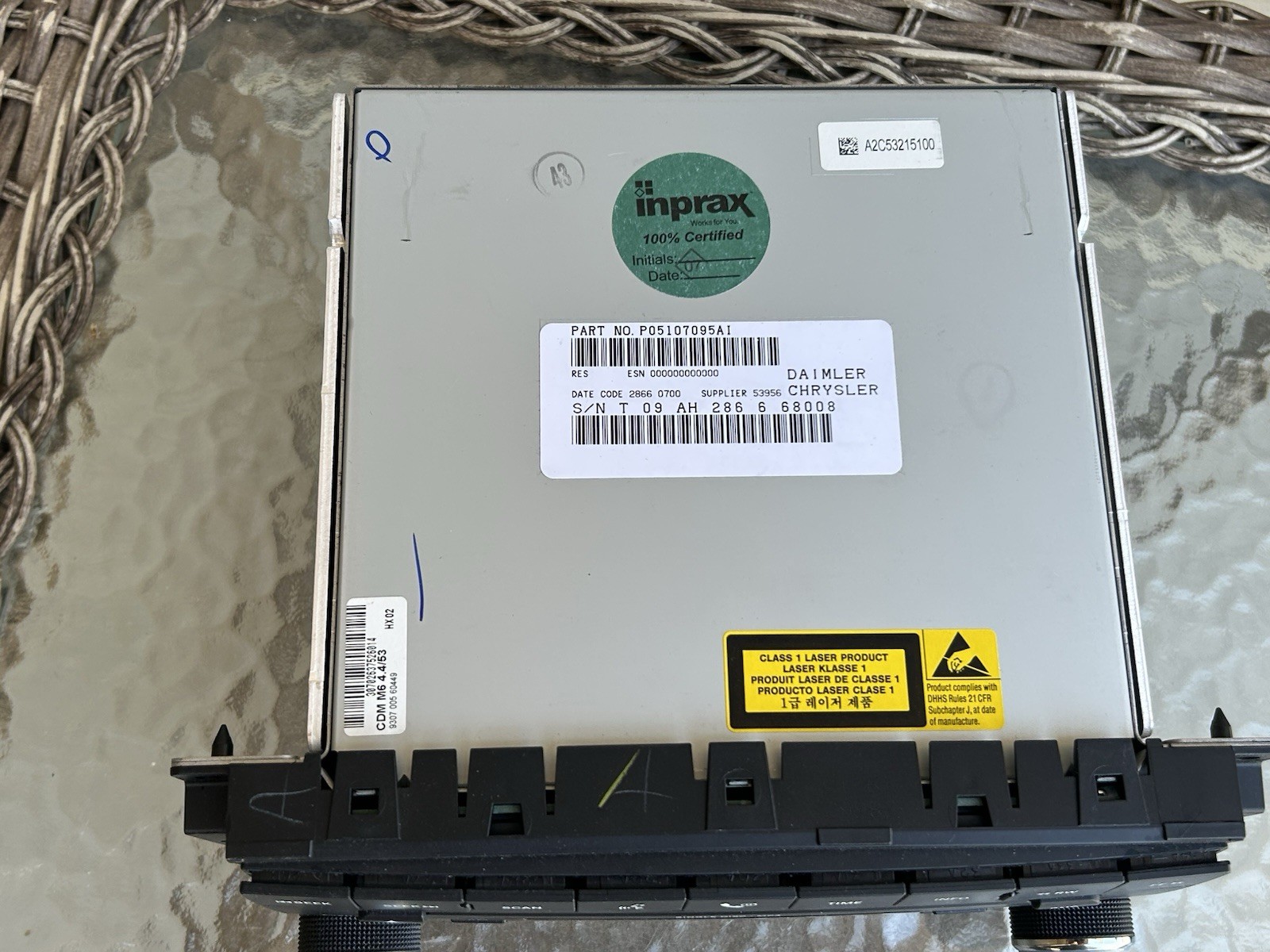 Excellent! OEM 07-2014 Chrysler/Dodge/JEEP (AM/FM + CD PLAYER-MP3) # P05107095AI