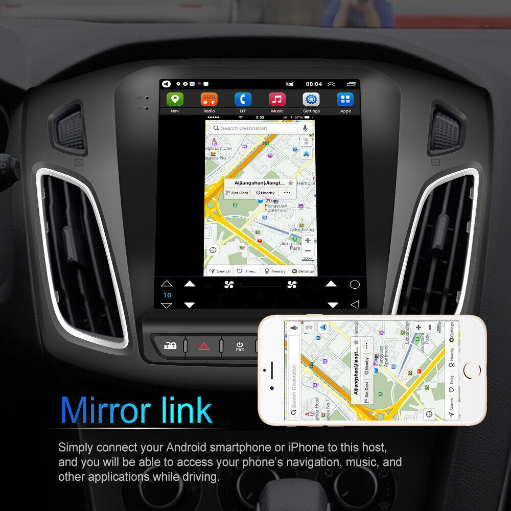 GPS Navi Car Stereo Radio with Six Button IPS Screen For 2012-2018 Ford Focus