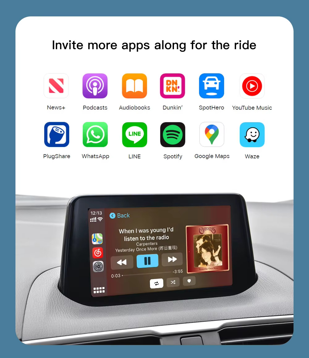 Mazda WIRELESS Android Auto Kit Apple Carplay CX5 CX3 CX9 MX5 Mazda 6 Mazda 3