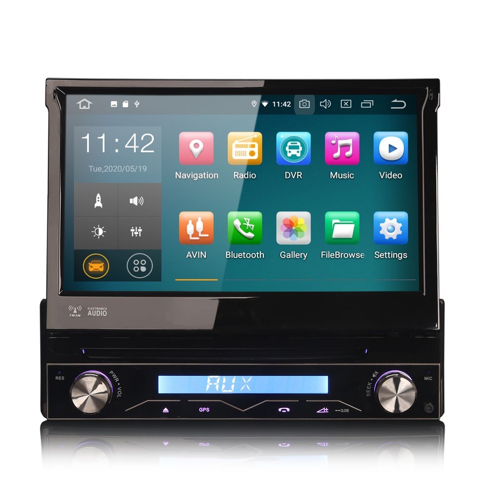 CarPlay Radio Android Auto SatNav DVD GPS Single DIN Flip-Out Stereo A85 PRO 88U