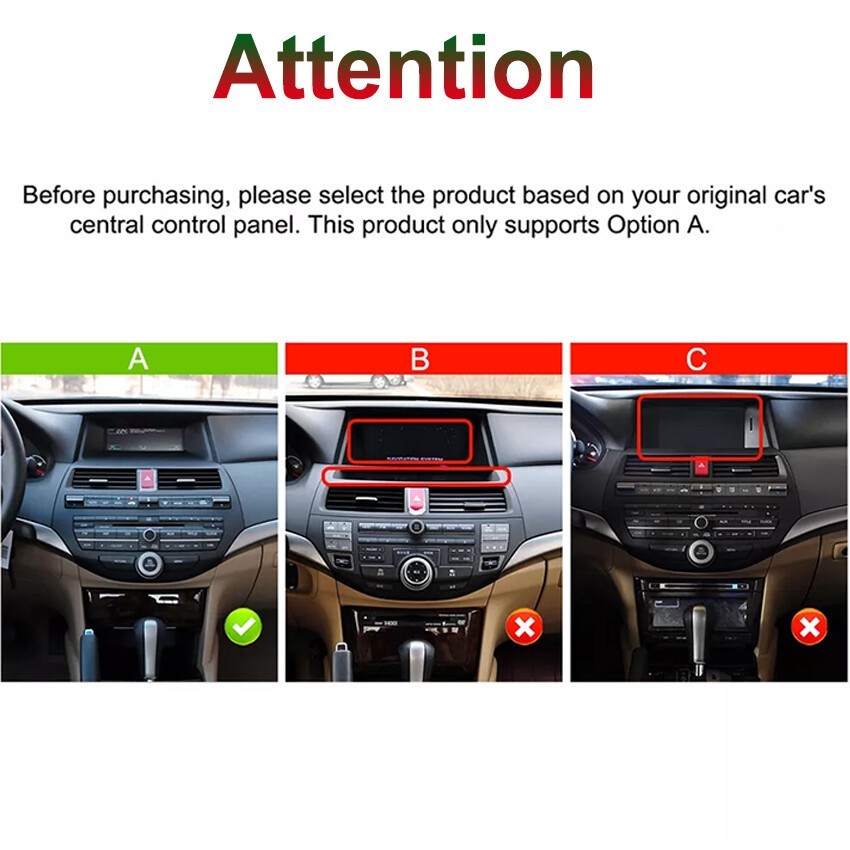 For 2008-2012 Honda 8th Accord CarPlay Android 13 Car Radio Stereo FM RDS