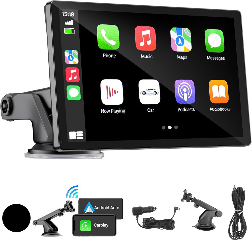 9inch Touch Screen Car Radio Apple CarPlay Android Car Compatible BT5.0 Wireless