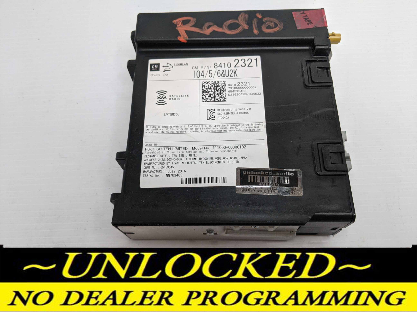 UNLOCKED 17-20 VOLT MALIBU CAMARO COLORADO EQUINOX TRAVERSE OEM RADIO 84102321