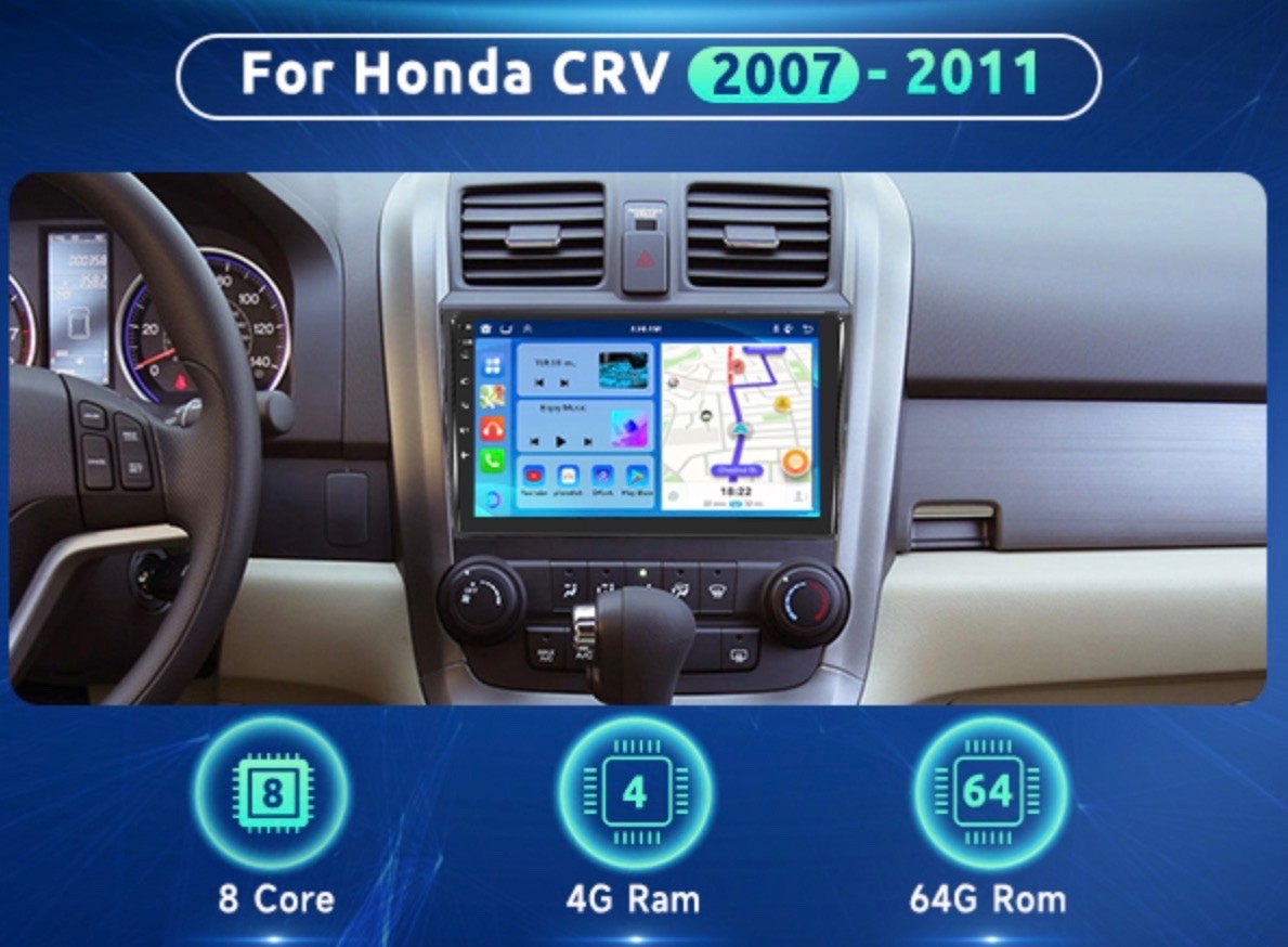 9”inch Car Radio Stereo for Honda CRV2007-2011 Android 13 GPS 4+64G BackupCamera