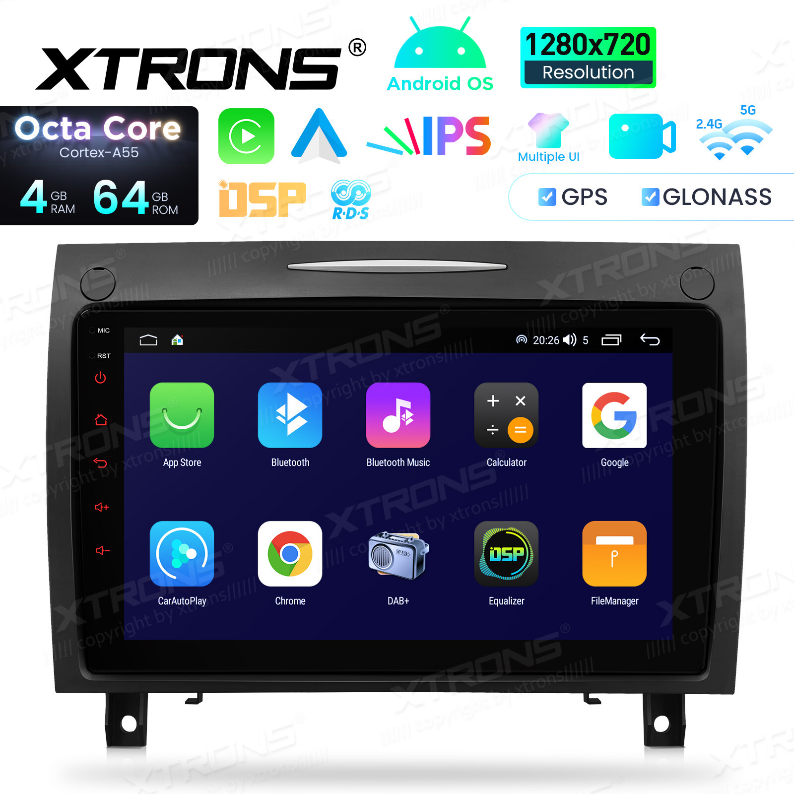 for Mercedes Benz SLK-R171 Android 14 4+64GB Car Radio Stereo GPS Satnav CarPlay