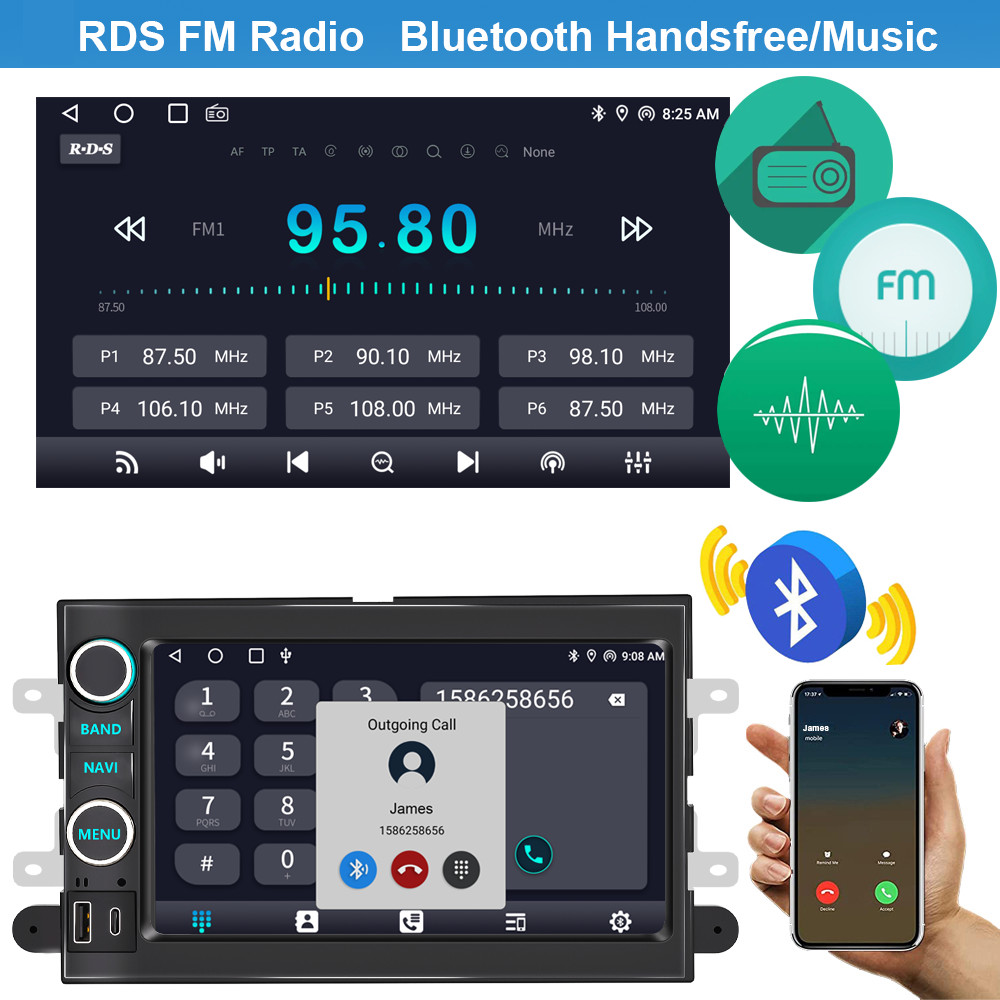 4G+64G APPLE CARPLAY CAR STEREO RADIO GPS NAVI FOR MERCURY Mountaineer 2006-2010