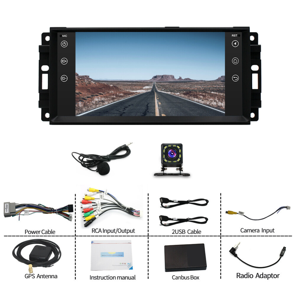 For 2011-2014 Chrysler 200 Apple CarPlay Android 13 Car Stereo Radio GPS SWC 32G