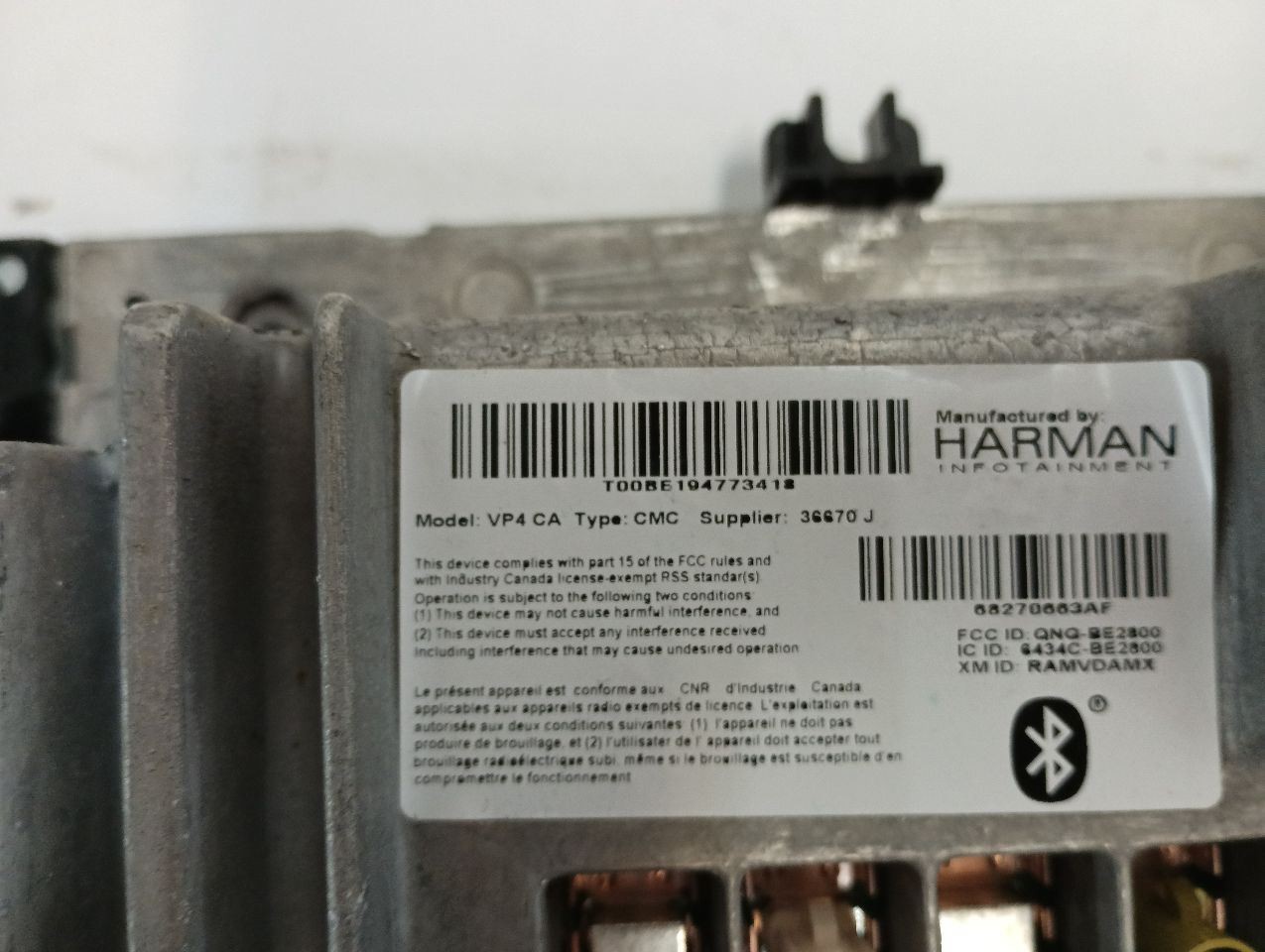 68270663AF AM FM NAV Radio Display And Receiver from 2017 RAM 1500 12410717