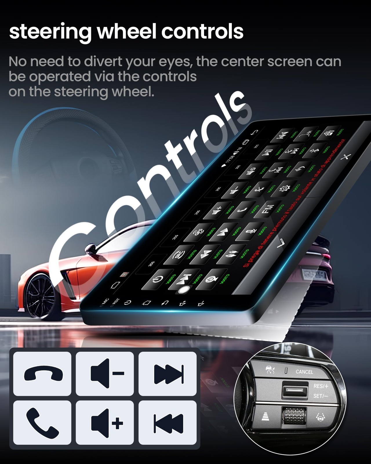 Car Radio Stereo Carplay For 2016-2021 Honda Civic 4+64G 9in CarPlay Car