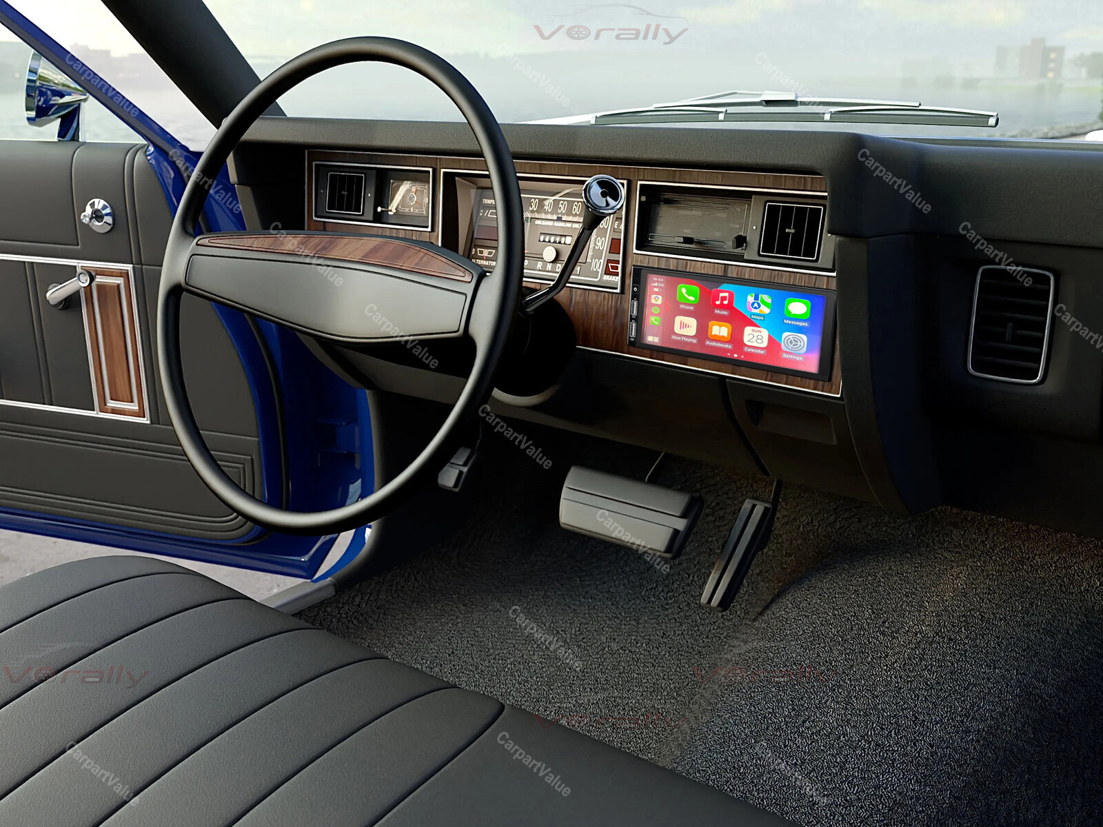 Carplay For 1976-1980 Plymouth Volare Android 15 Car Stereo Radio GPS WIFI NAVI