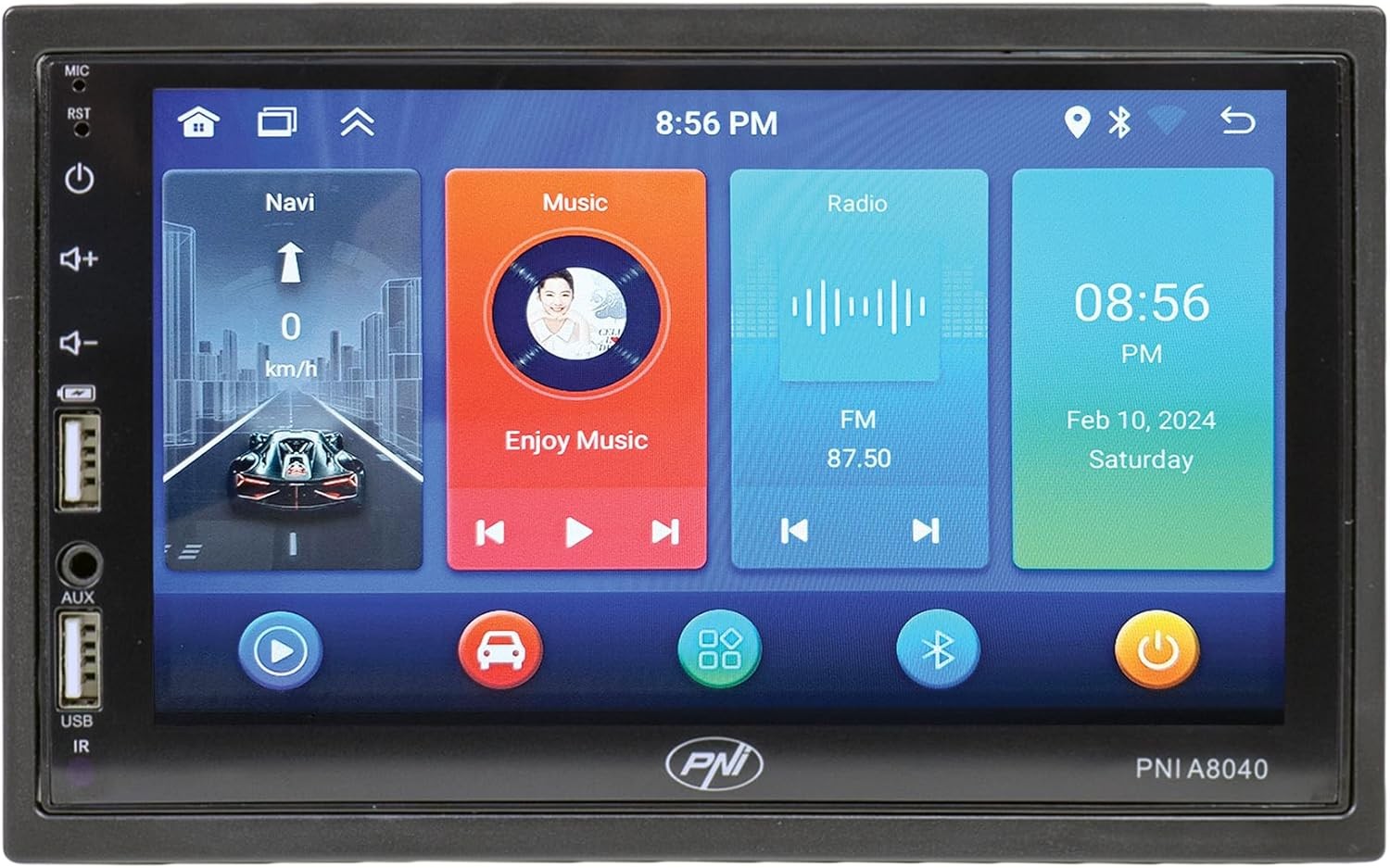 PNI A8040 Android 13 Car Stereo 2GB RAM 32GB ROM Auto Media Player