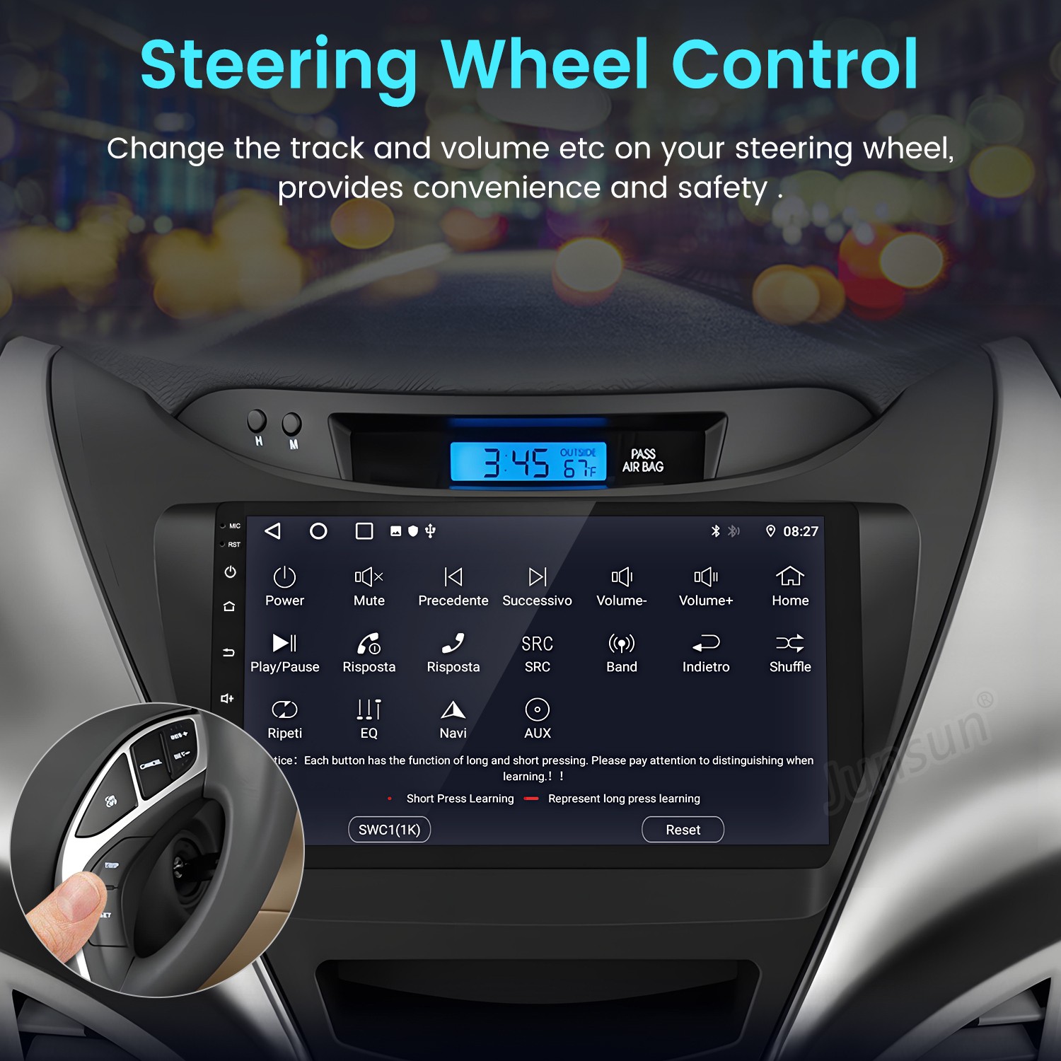6+128G Carplay Android15 Car Stereo Radio GPS Navi For Hyundai Elantra 2012-2014