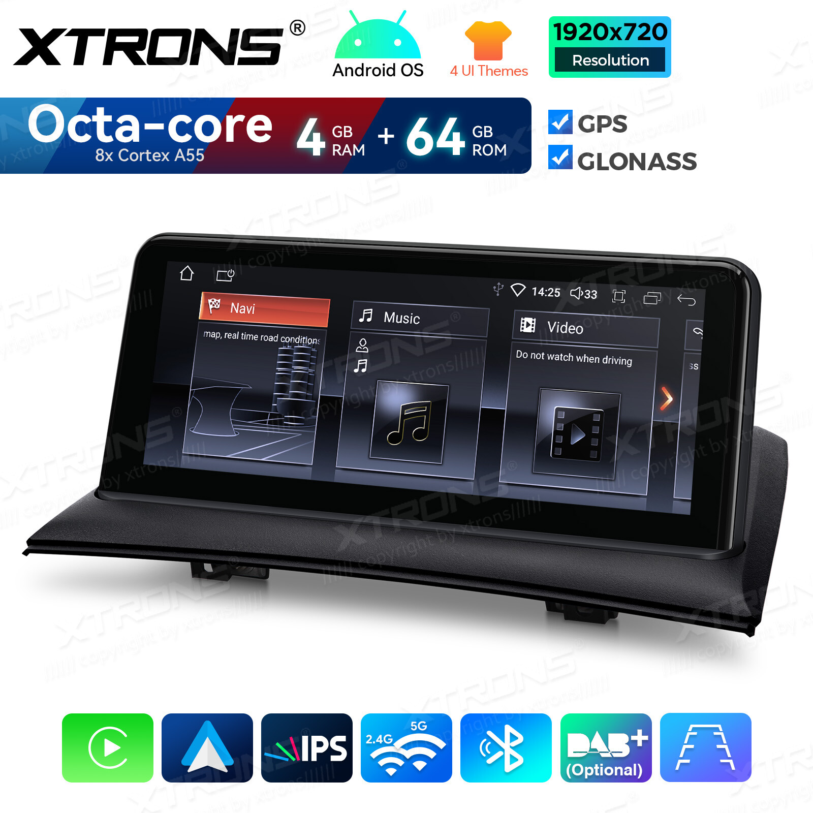 For BMW X3 E83 2004-09 10.25″ Android 14 Car GPS Nav Stereo 8Core 4+64GB CarPlay
