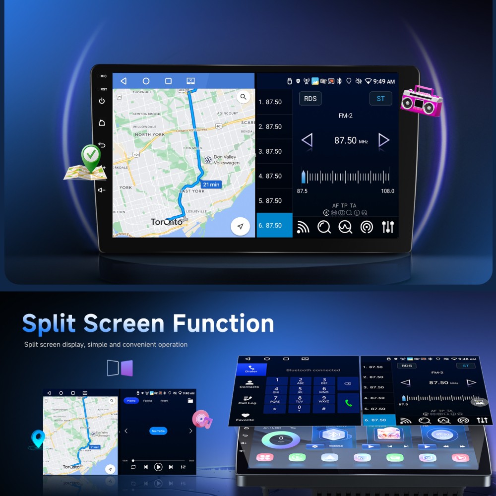 For Ford F-150 2009-2014 Apple Carplay Android 15 Car Stereo Radio GPS BT 2+64GB