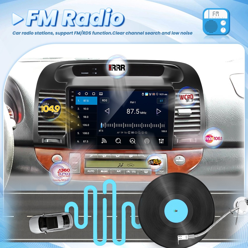 For Toyota Camry 2001-2006 Car Stereo Radio Apple Carplay Android 15 GPS 4+64GB