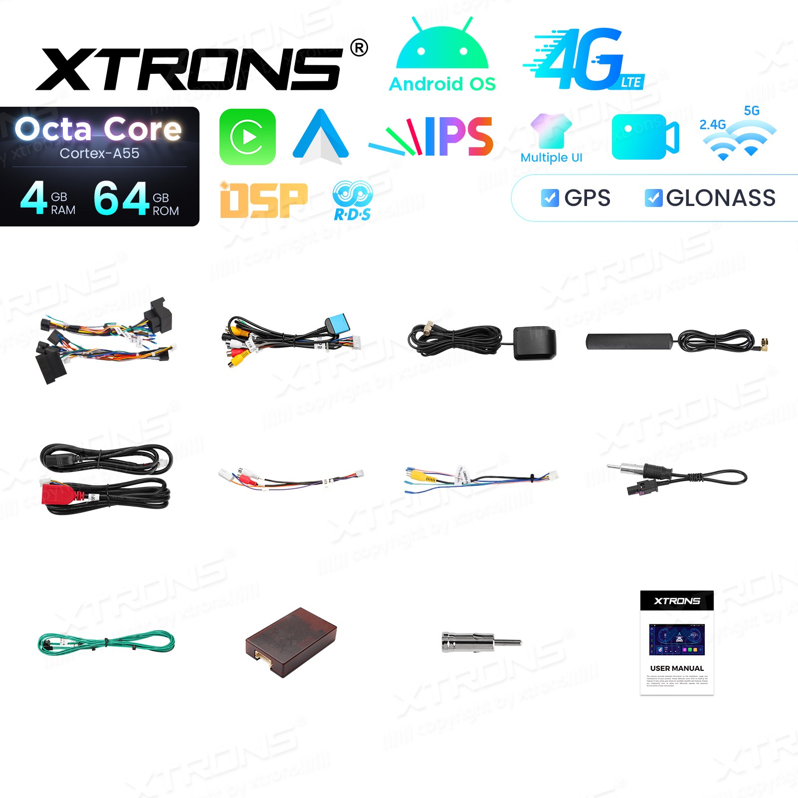 XTRONS 9″ Android 14 8Core 4+64GB Car Radio Stereo GPS for Benz SLK-R171 2004-11