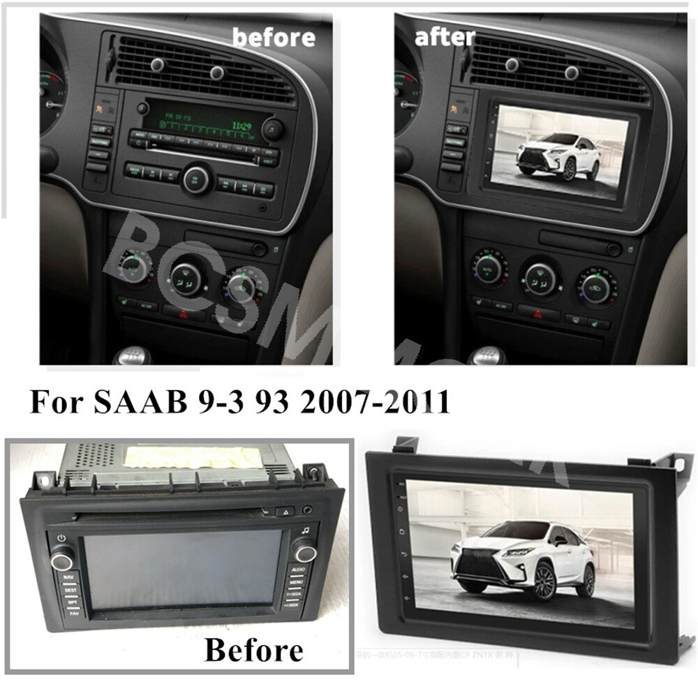 Double 2Din Car GPS Navigation Stereo DAB+ FM/RDS Fit For SaaB 9-3 2007-2011
