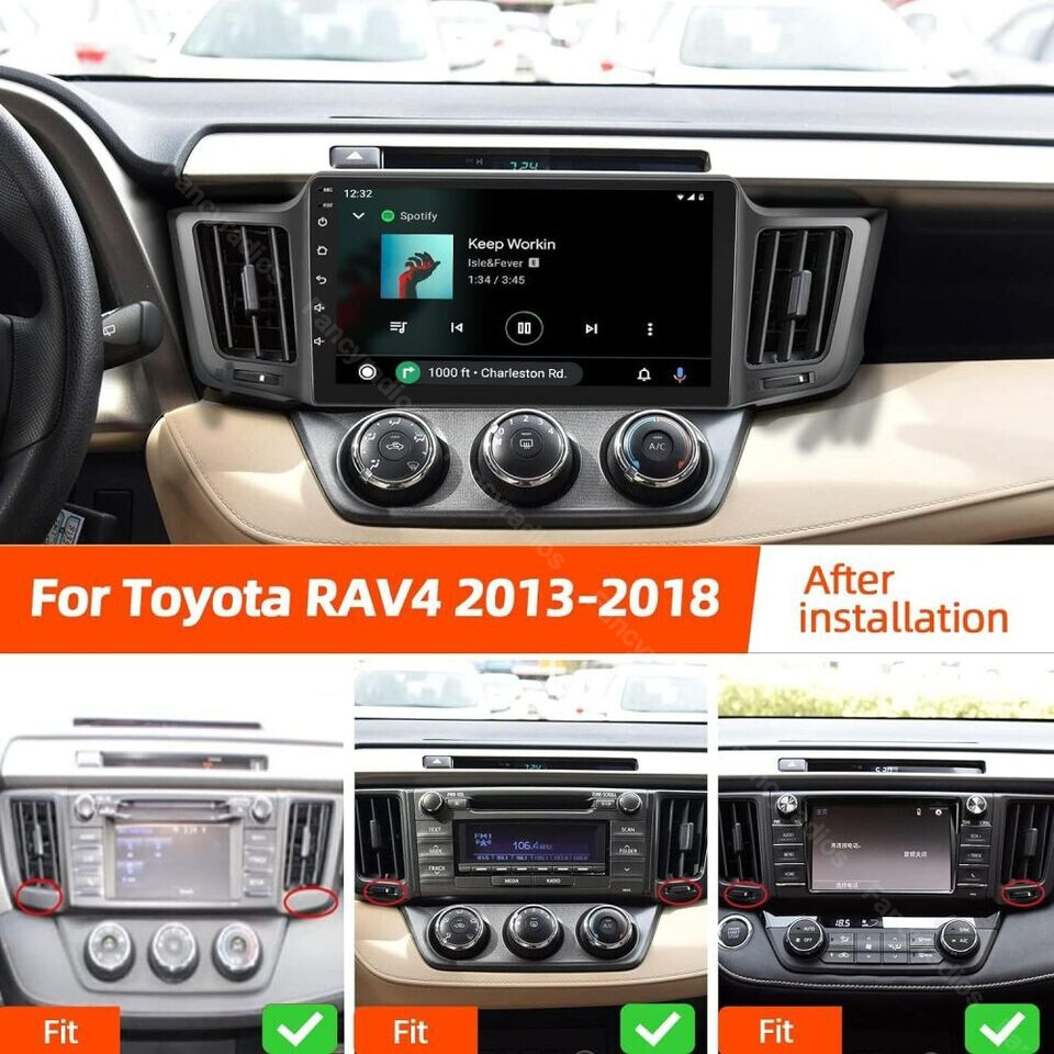 4+64GB 8-Core Stereo Radio Android 13 Carplay GPS Navi For Toyota RAV4 2013-2018