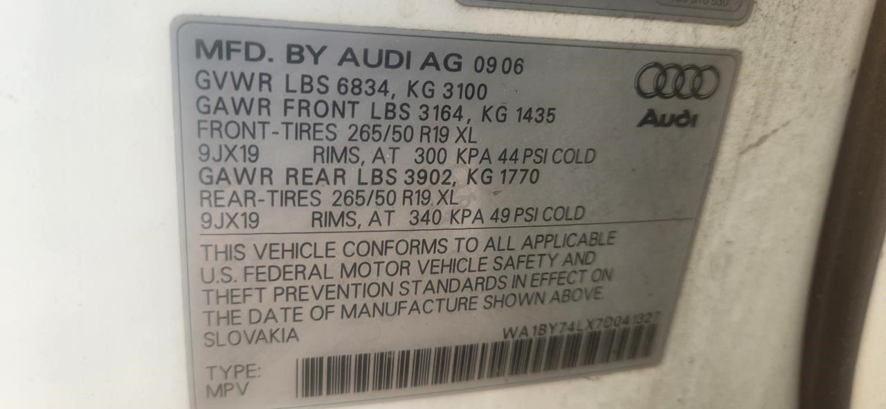 Audio Equipment Radio Control Panel Console Mounted Fits 07-11 AUDI Q7 30779551