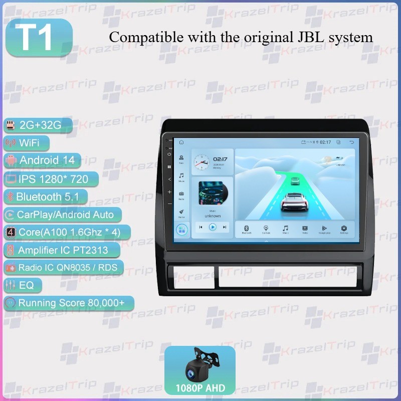 9 inch 8 Core Android Car Radio for Toyota Tacoma 2005-2015 CarPlay Stereo JBL