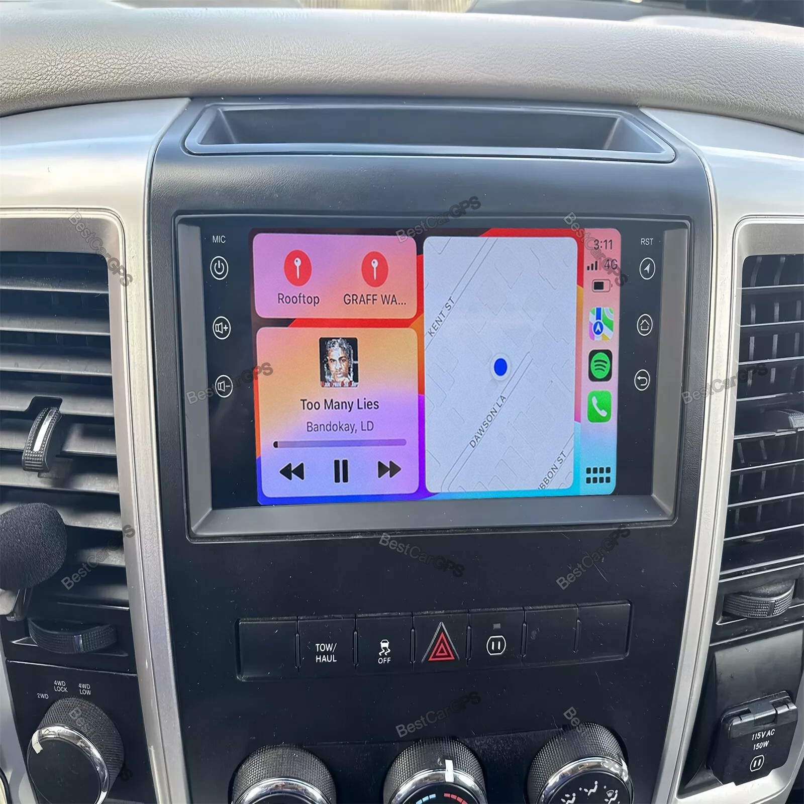 For Dodge Ram 1500 2500 3500 2009-2011 Android 15 Carplay Car Radio Stereo GPS