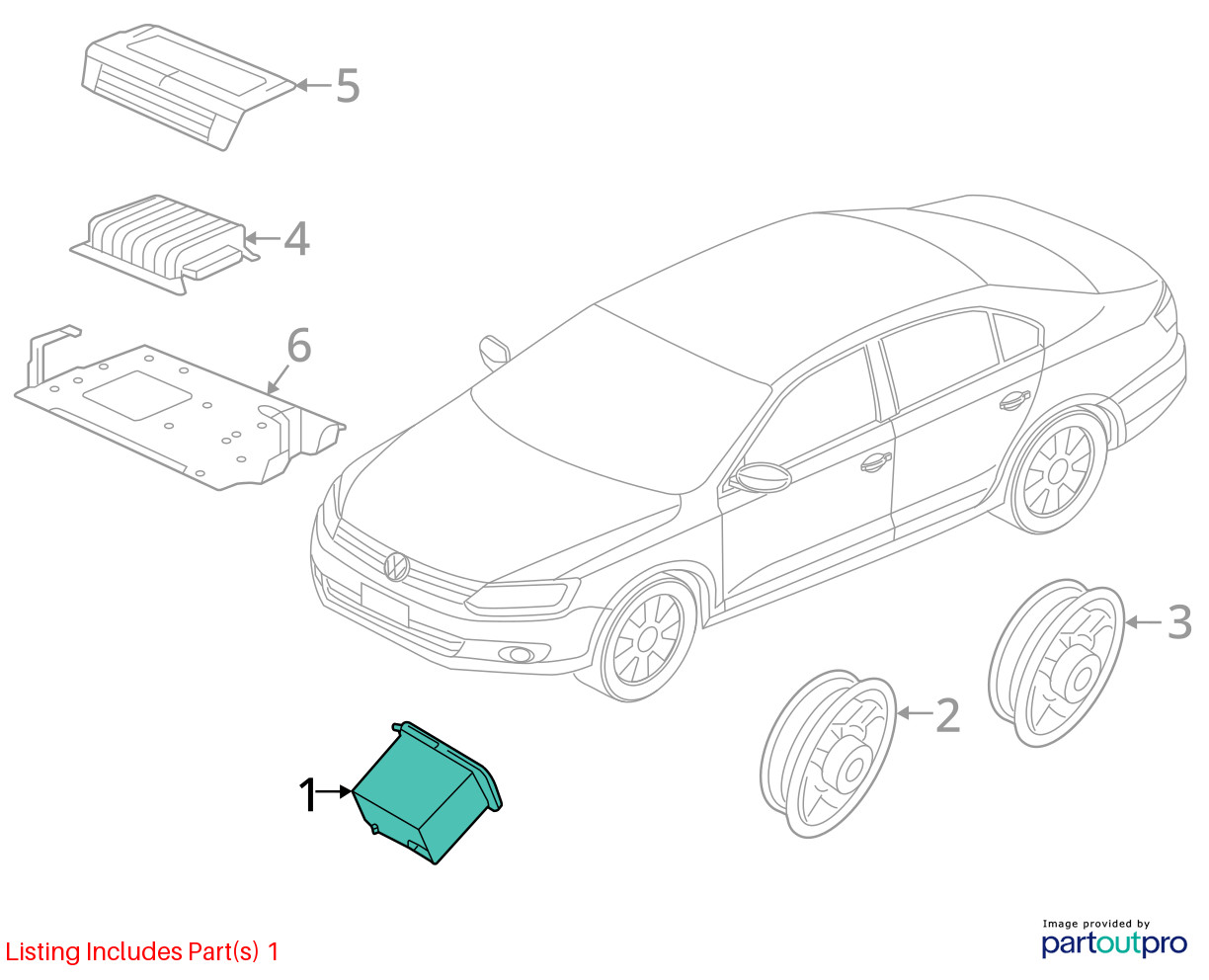 2009-2017 VOLKSWAGEN TIGUAN AM-FM AUDIO PLAYER RECEIVER ASSEMBLY OEM 1K0035180AC
