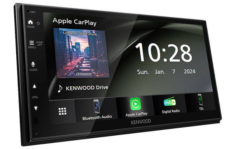 Kenwood DMX129BT – 6.8″ Mechless Android Mirroring Bluetooth USB Car Stereo