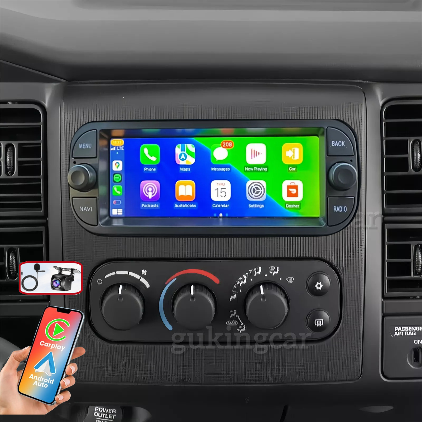 APPLE CARPLAY FOR 2001 2002-2004 DODGE DAKOTA ANDROID CAR STEREO RADIO GPS NAVI