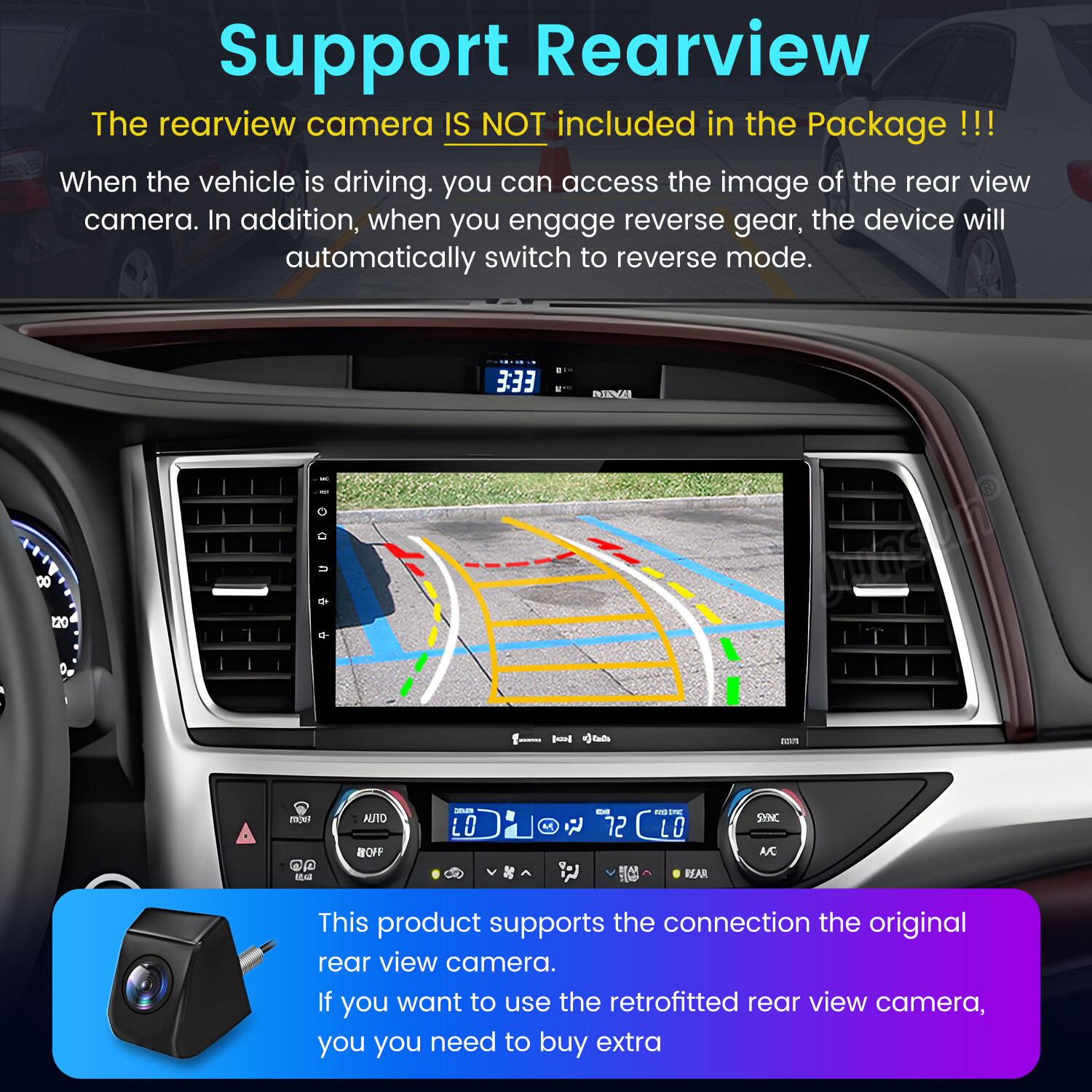 6+128G 8Core CarPlay Android14 For Toyota Highlander 14-19 Car Stereo Radio GPS