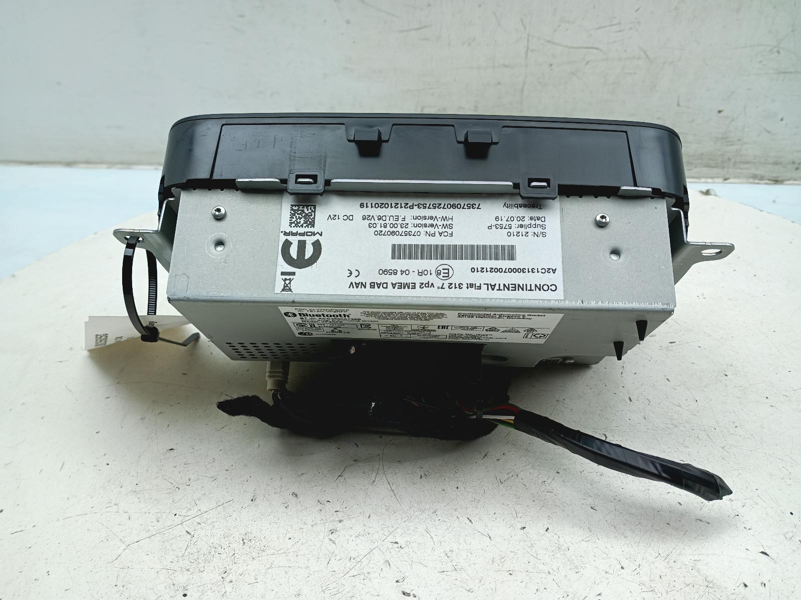 FIAT 500 ABARTH DISPLAY SCREEN HEAD UNIT 735709072 595 2007-2025