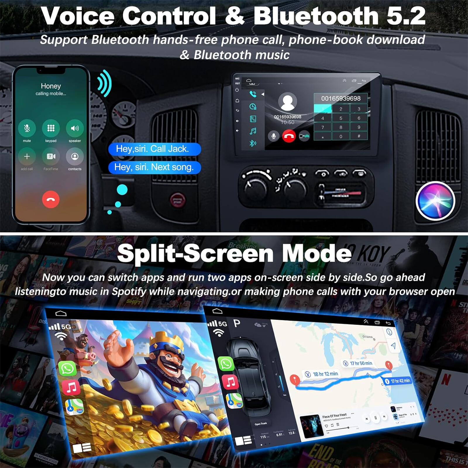 32G Android Carplay For Dodge RAM 1500 2500 3500 2003 2004 2005 Radio GPS Player