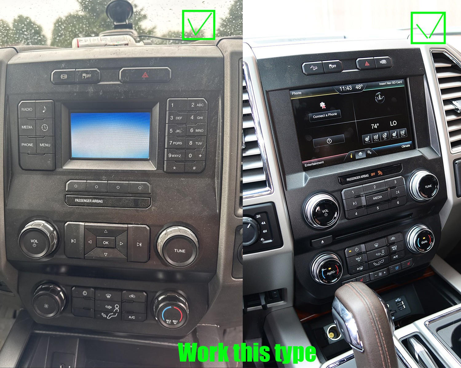 12.1”Car Android 14 GPS Player CarPlay Stereo For FORD F150 F250 F350 2015-2020