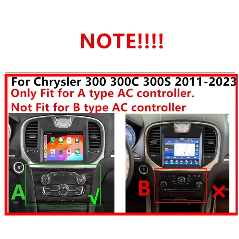 8.4″ Wireless CarPlay Android auto For 2011-2023 Chrysler 300 Radio GPS NAV FM