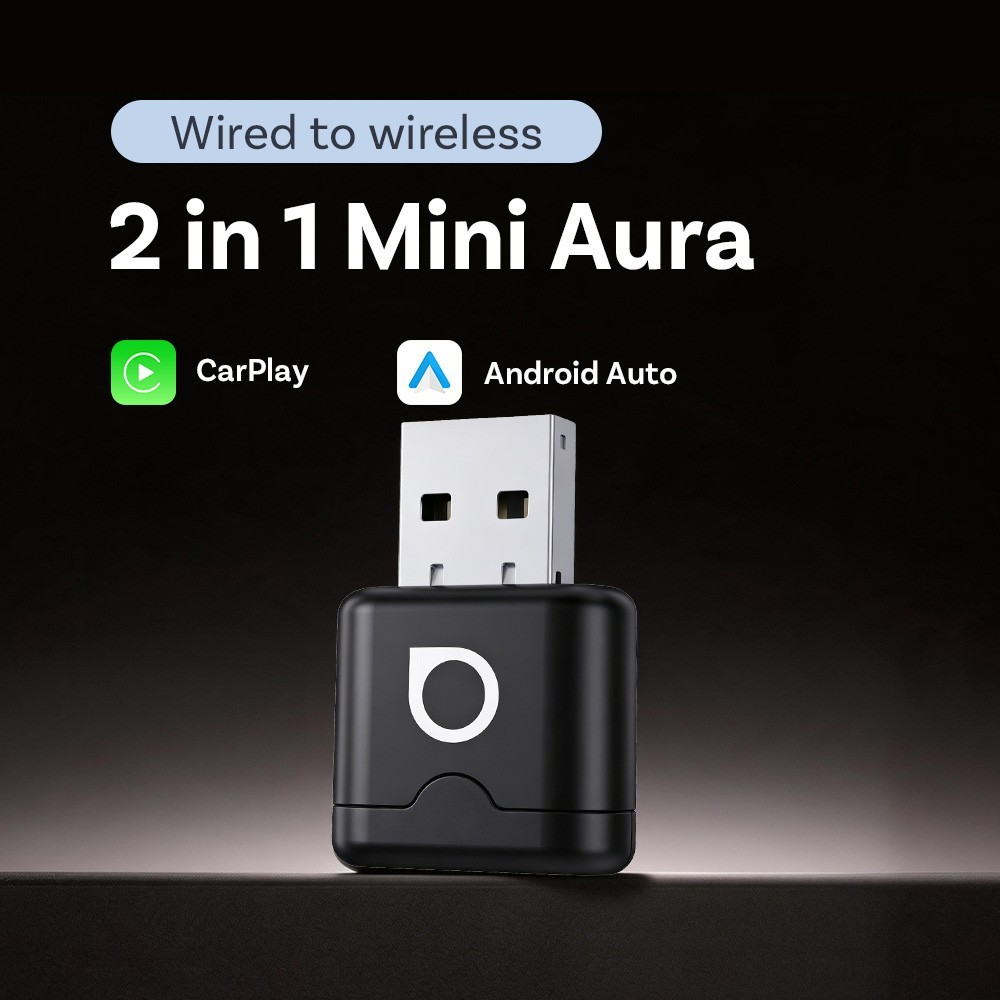 Ottocast Mini Aura 2in1 Wireless CarPlay Adapter & Android Auto Ultra 5G WIFI
