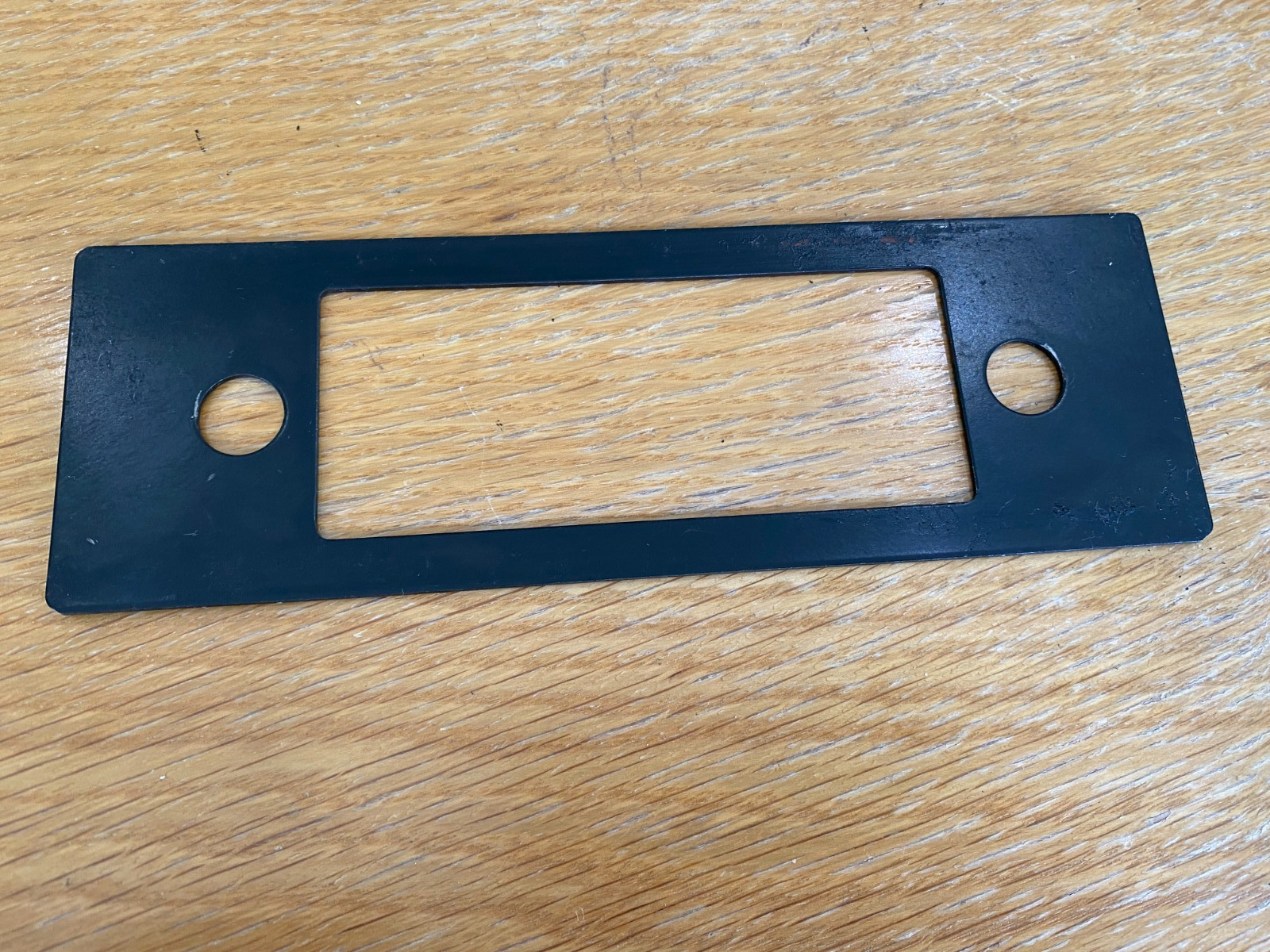 1970,s car radio fascia backing plate black, mounting support, metal