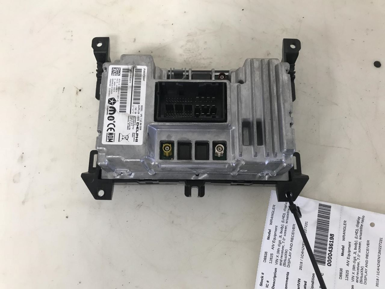 Audio Equipment Radio LHD Display And Receiver Fits 18-20 WRANGLER 1010317