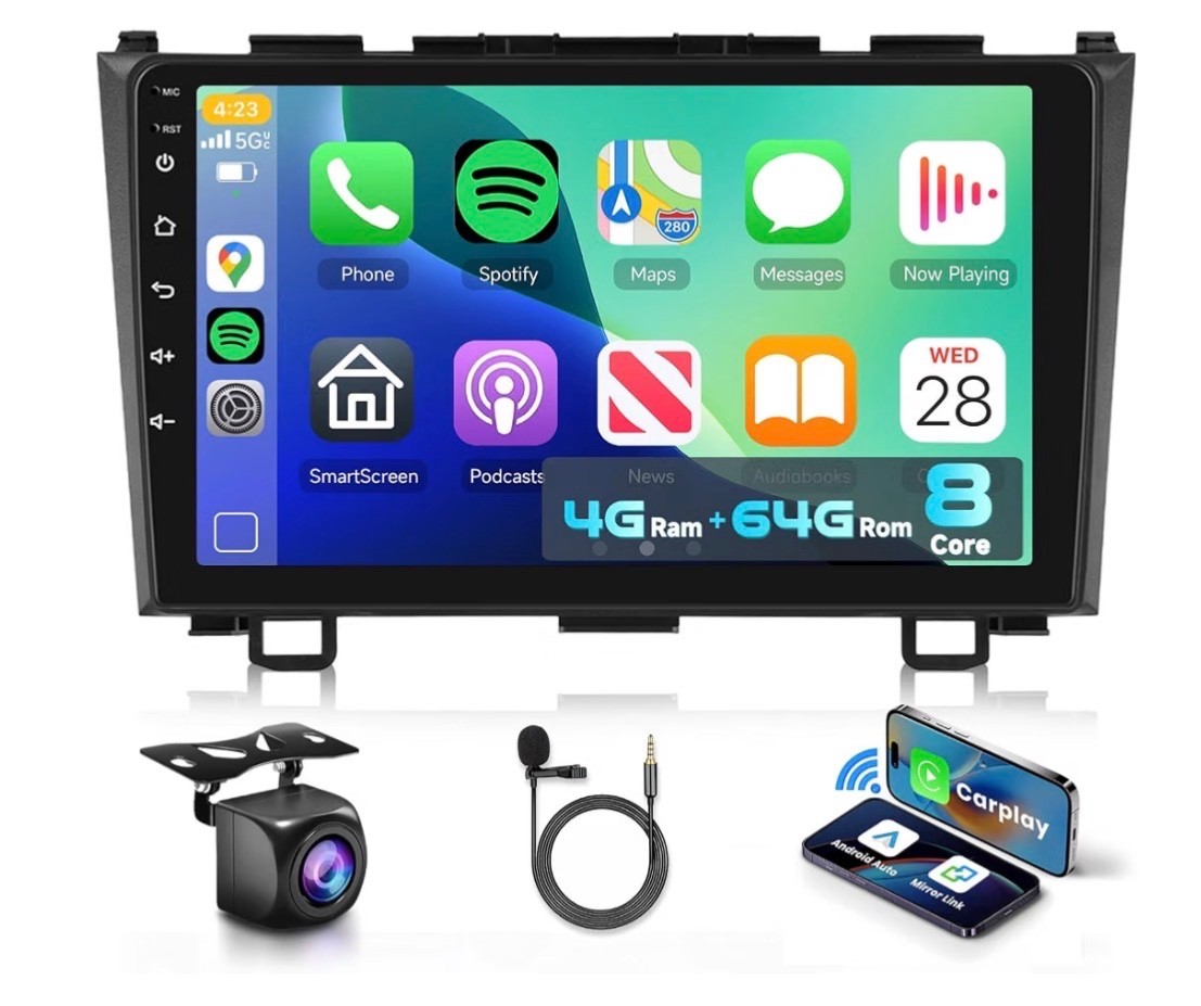 9”inch Car Radio Stereo for Honda CRV2007-2011 Android 13 GPS 4+64G BackupCamera