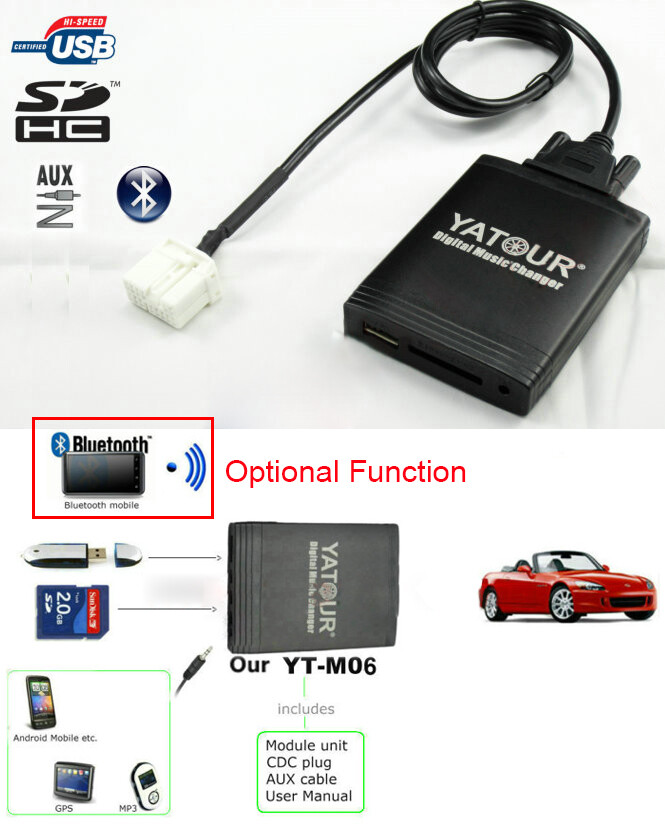 Digital CD Changer For Alpine M-bus Honda Acura 1992-1997 MP3 USB SD AUX Adapter