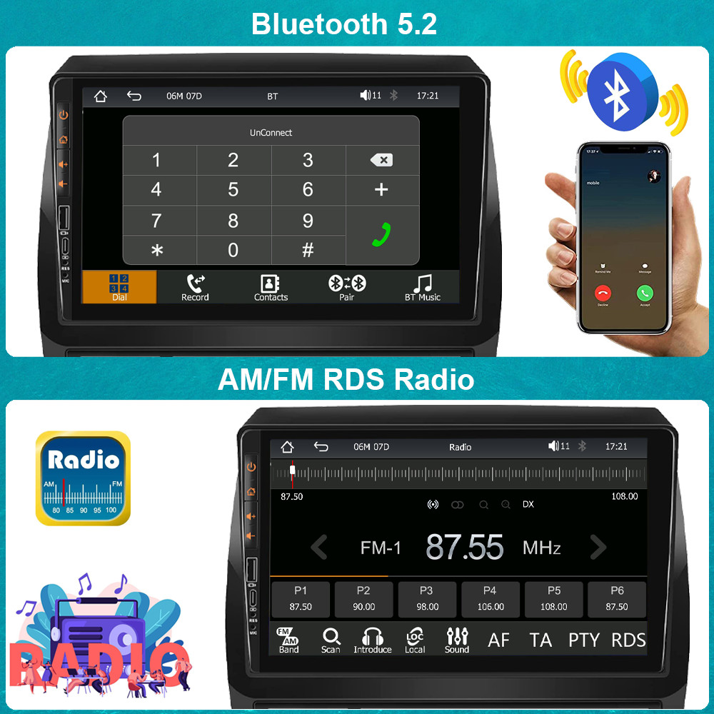 10.1” Android 13 For Toyota Tacoma 2005-2013 Car Carplay GPS 4+64G Radio Stereo