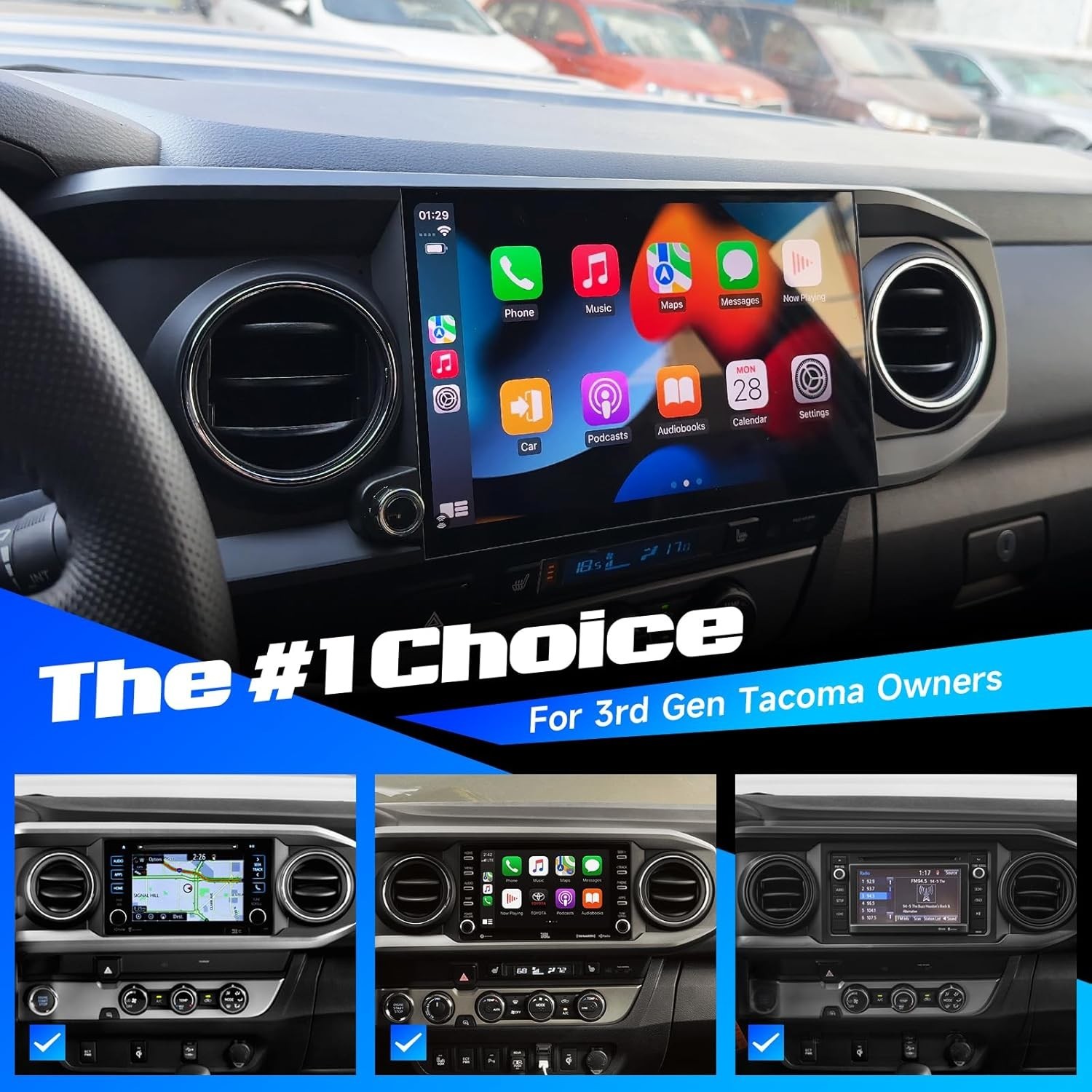 Dasaita Head Unit for Toyota Tacoma 2016-2023 GPS Navigation Plug and Play Radio