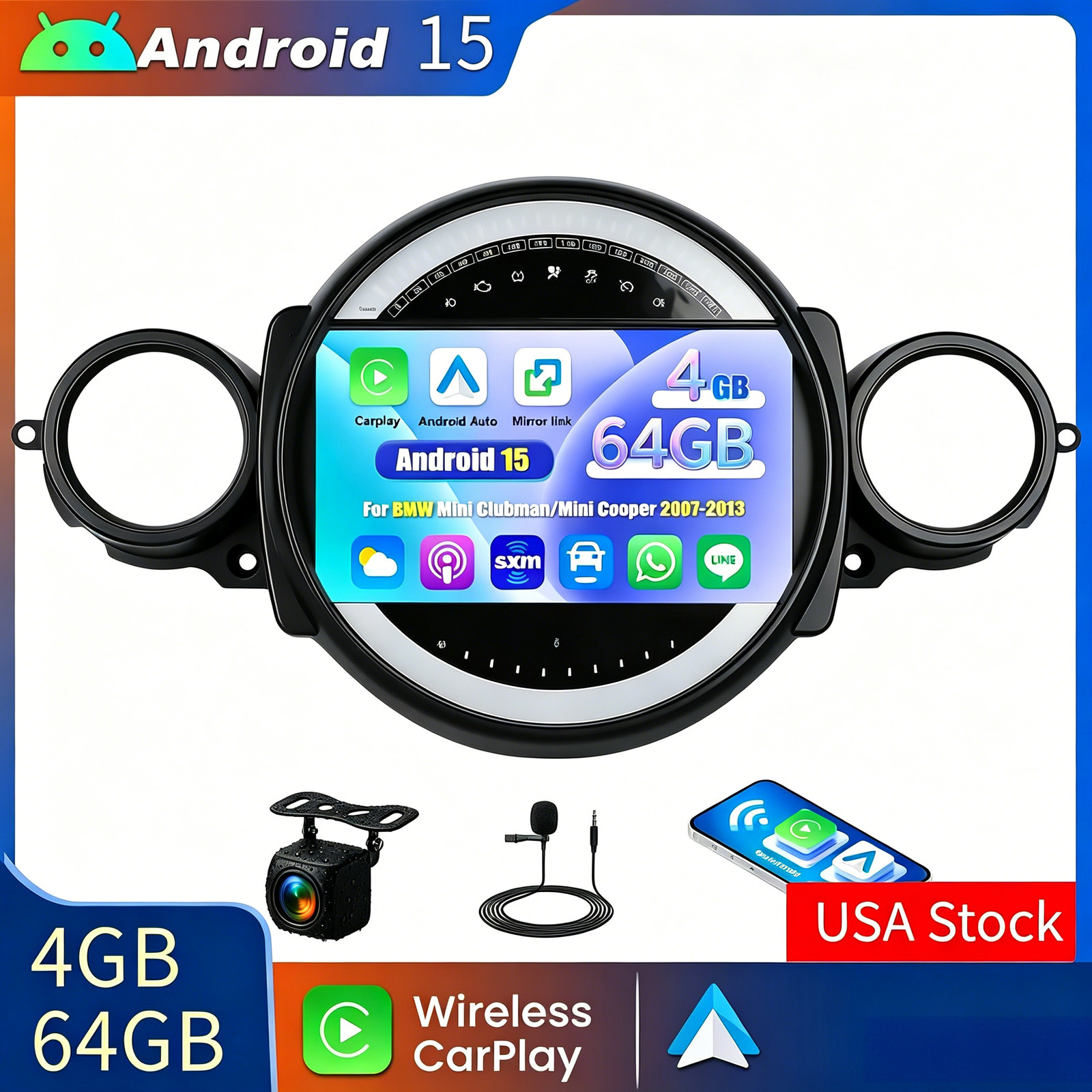 Car Radio Stereo Carplay For 2007-2013 BMW MINICooper(R56) FM Car