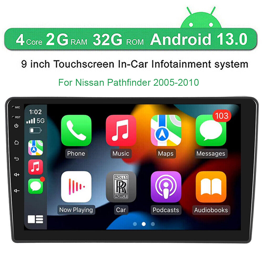 9″ For Nissan Pathfinder 2005-2010 Carplay Android 13 Car Stereo Radio GPS Navi