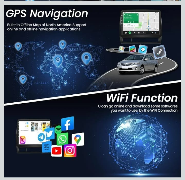 Car Radio Stereo for Toyota Tacoma 2005-2015: 4Core 64G ROM 9 Inch 1280 * 800 HD