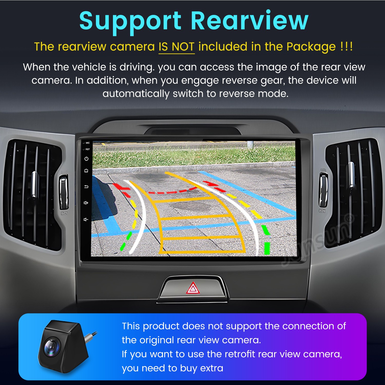8Core 4+64G Android15 CarPlay For Kia Sportage 2010-2016 Car Stereo Radio GPS BT